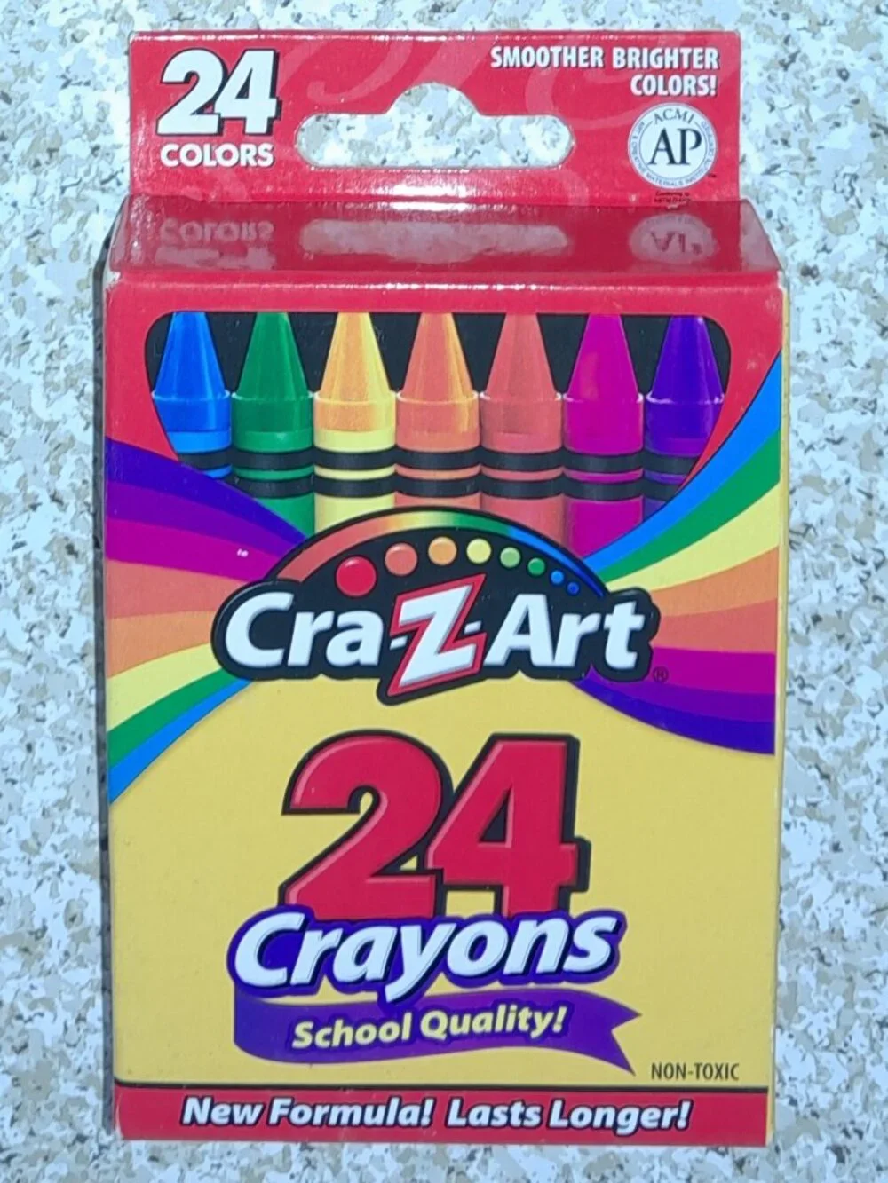 NEW CRA Z ART 24 Colorful Crayons Nontoxic